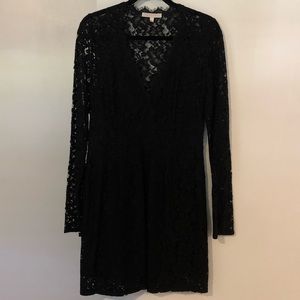 Wayf long sleeve black ocean dress